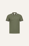  POLO NAM 6101-SLIM FIT RÊU VIỀN KEM BIỂN 