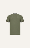  POLO NAM 6101-SLIM FIT RÊU VIỀN KEM BIỂN 