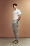  POLO NAM 6101-SLIM FIT TRẮNG VIỀN NÂU XANH 