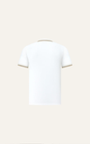  POLO NAM 6101-SLIM FIT TRẮNG VIỀN XÁM KEM 