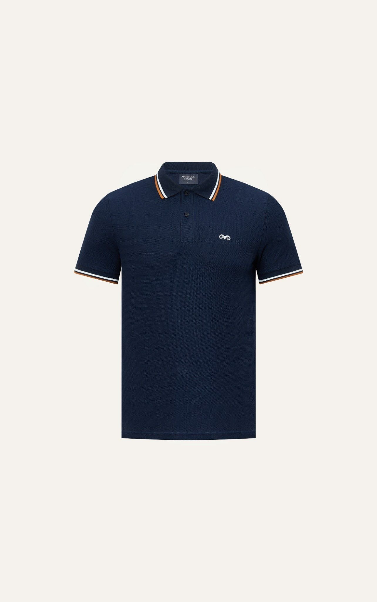  POLO NAM 6101-SLIM FIT XANH ĐEN VIỀN BÒ 
