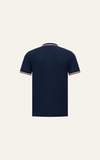  POLO NAM 6101-SLIM FIT XANH ĐEN VIỀN BÒ 