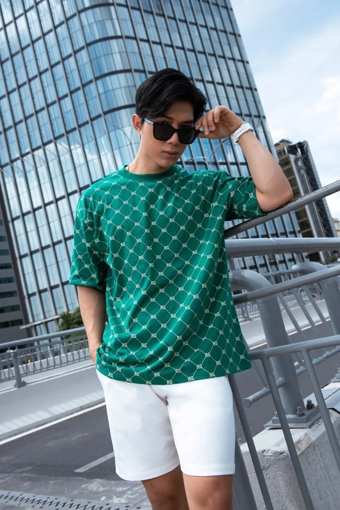  ÁO THUN NAM T662-XANH LÁ 