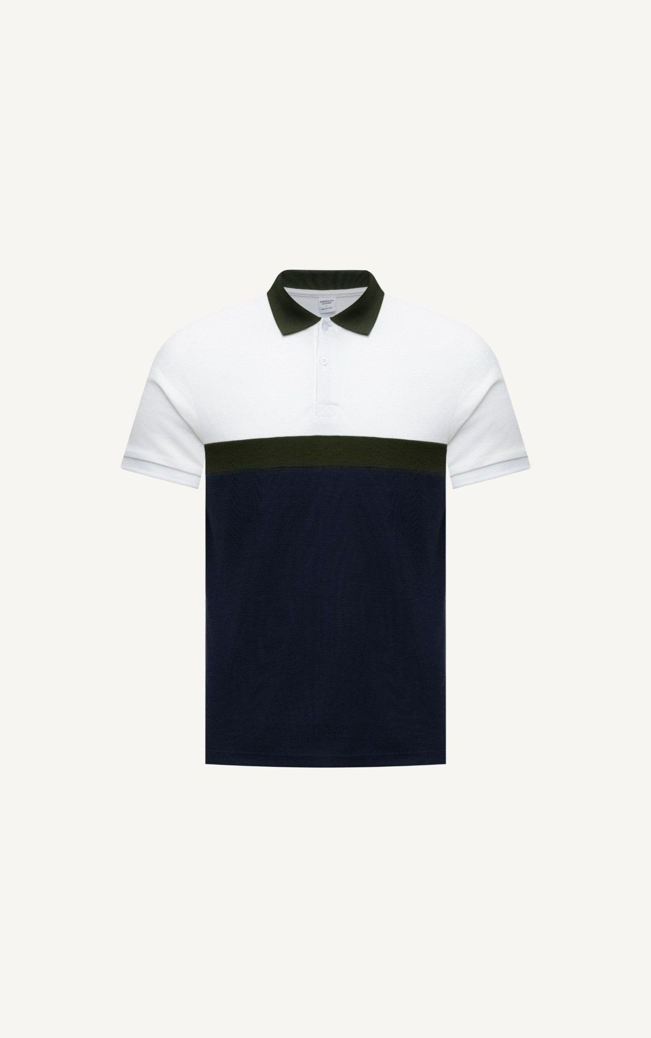  POLO NAM 8053-TRẮNG TRÊN-RÊU GIỮA 