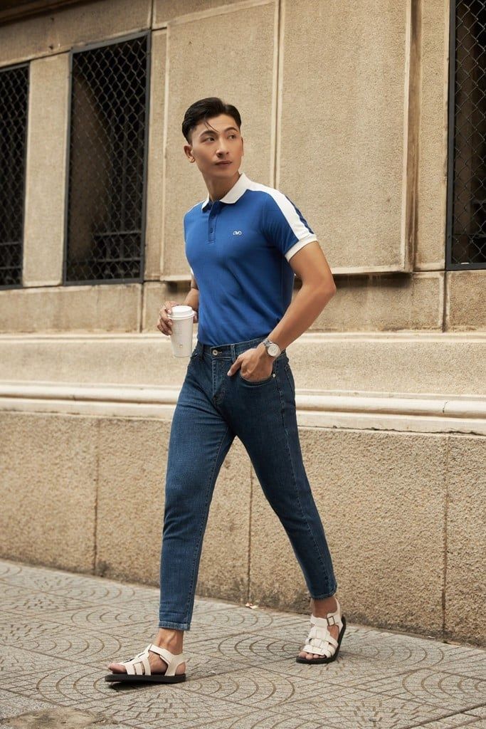  POLO NAM 8687-DƯƠNG VAI TRẮNG 