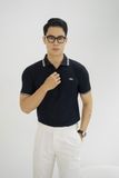  POLO NAM 8827-XANH ĐEN VIỀN TRẮNG 