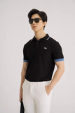  POLO NAM 8849-ĐEN CỔ CHỈ TRẮNG XANH 