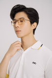  POLO NAM 8849-TRẮNG CỔ CHỈ VÀNG ĐEN 