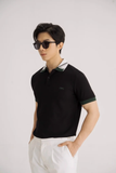  POLO NAM 8853-ĐEN CỔ RÊU CHÉO 