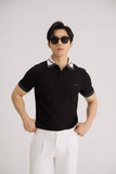  POLO NAM 8853-ĐEN CỔ RÊU CHÉO 
