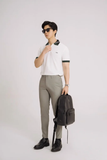  POLO NAM 8853-TRẮNG CỔ RÊU CHÉO 
