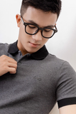  POLO NAM 8856-XÁM ĐẬM CỔ ĐEN 