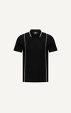  POLO NAM 8861-ĐEN CHỈ TRẮNG 
