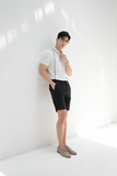  POLO NAM 8861-TRẮNG CHỈ ĐEN 