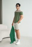  POLO NAM 8863-CỔ KEM RÊU THÂN 