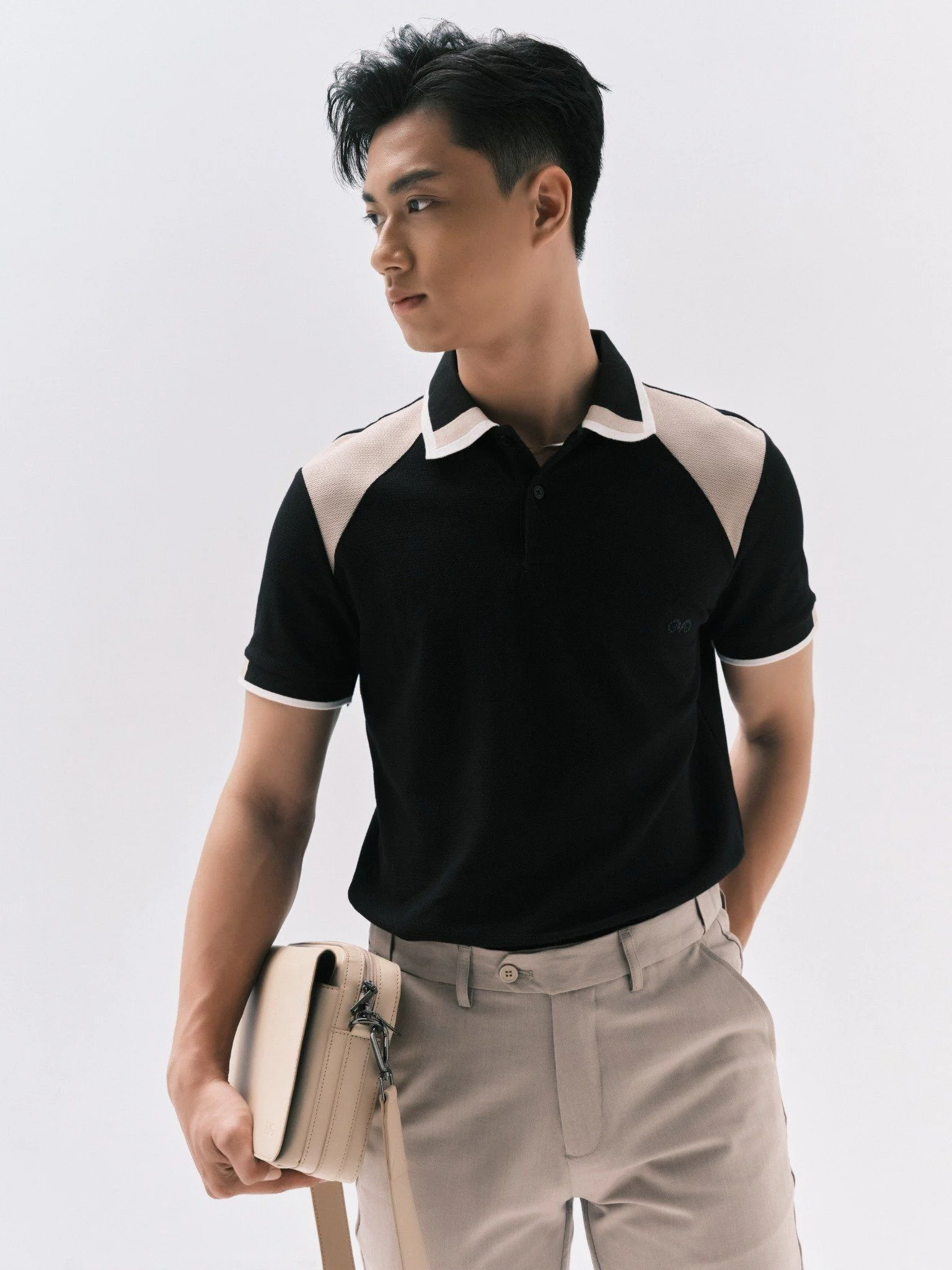  POLO NAM 8867-ĐEN VAI KEM 