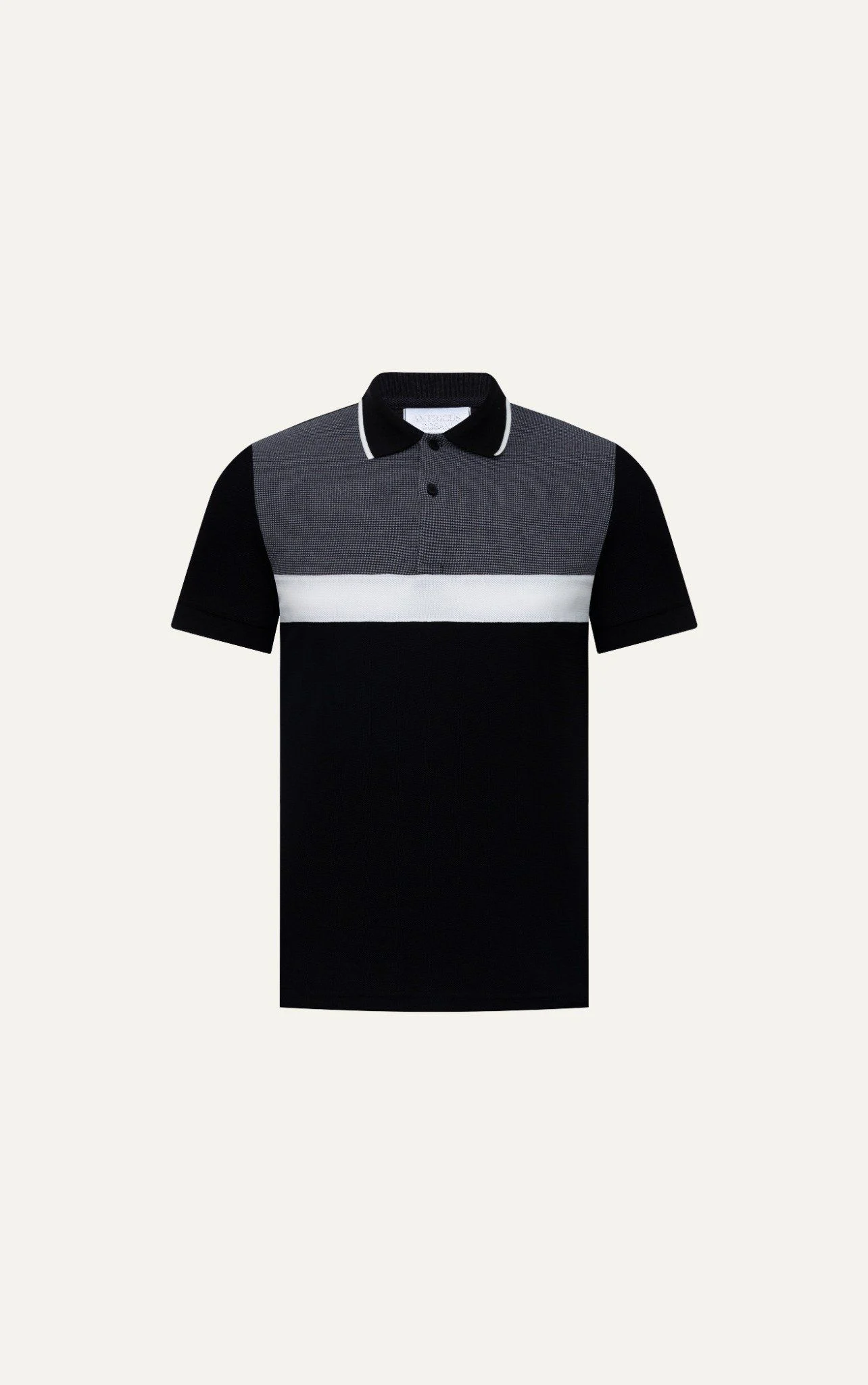  POLO NAM 8871-ĐEN MẢN XÁM 