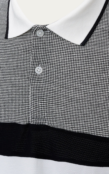  POLO NAM 8871-TRẮNG MẢN XÁM 