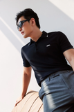  POLO NAM 8875-ĐEN CHỈ XÁM CỔ 