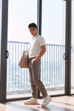  POLO NAM 8875-TRẮNG CHỈ ĐEN CỔ 