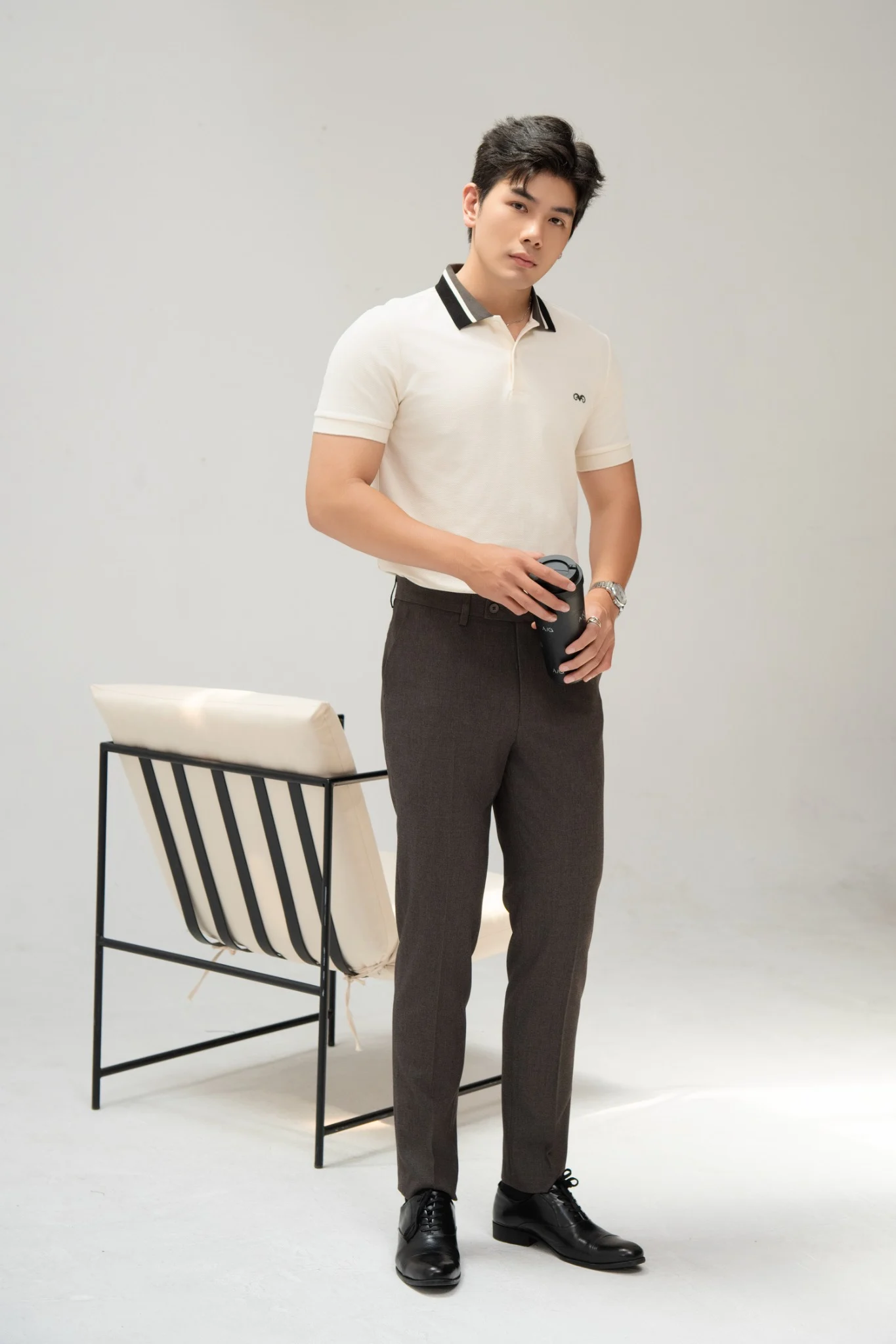  POLO NAM 8879-KEM CỔ RÊU ĐEN 