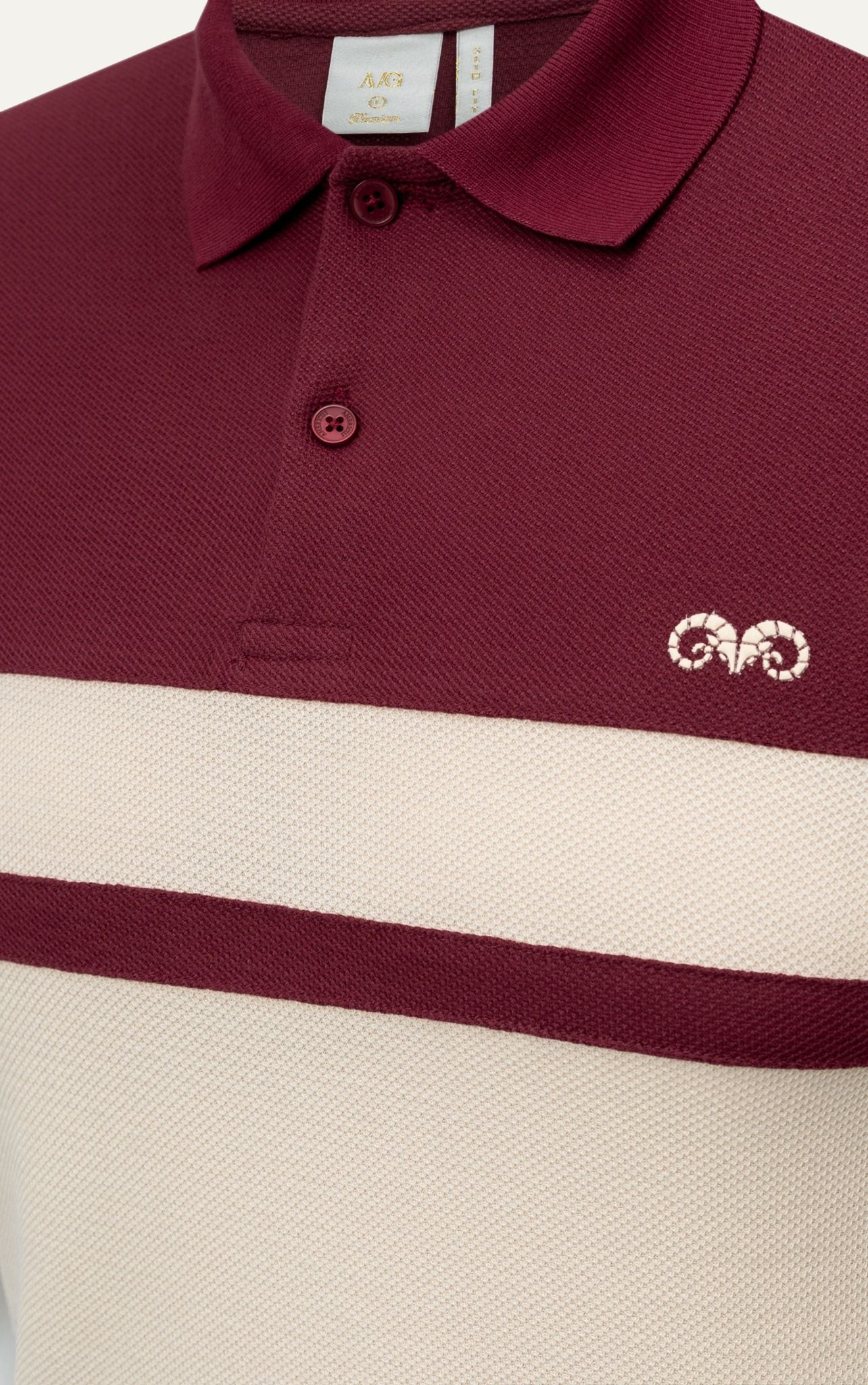  POLO NAM 8886-SLIM FIT KEM-ĐỎ ĐÔ 