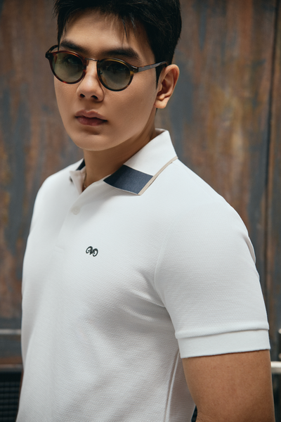  POLO NAM 8901-SLIM FIT GÓC CỔ XÁM 