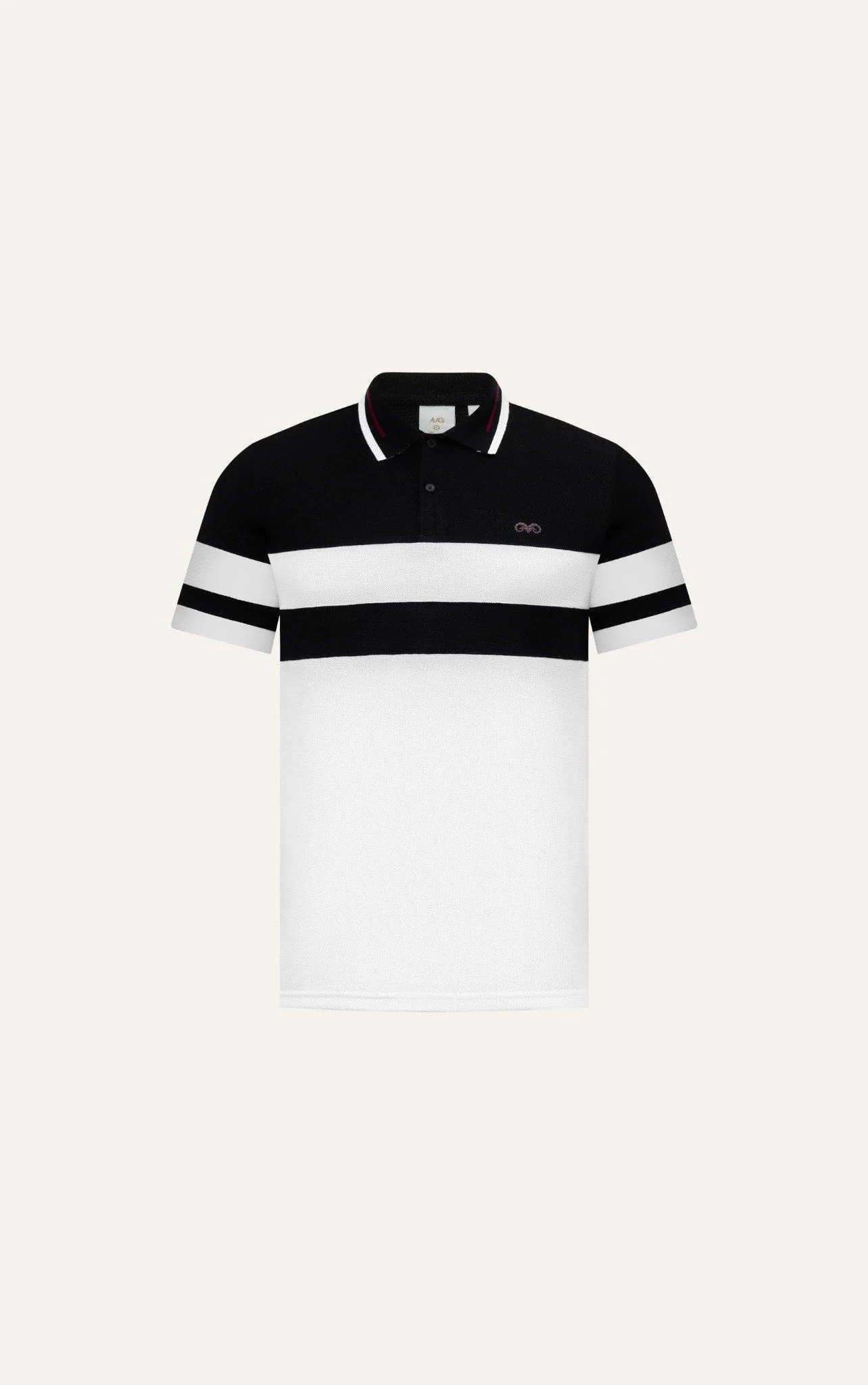  POLO NAM 8891-SLIM FIT TRẮNG F ĐEN 