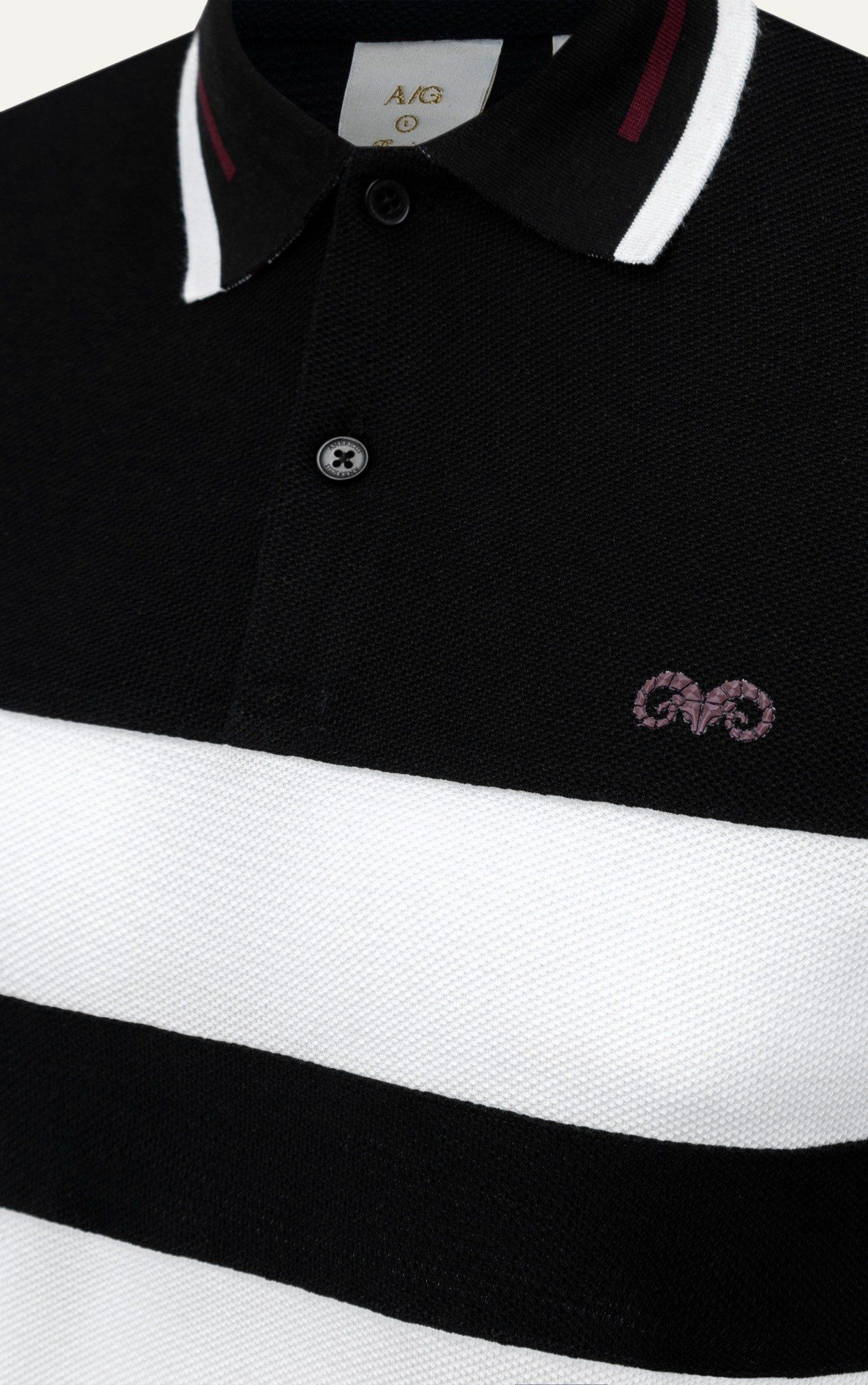  POLO NAM 8891-SLIM FIT TRẮNG F ĐEN 