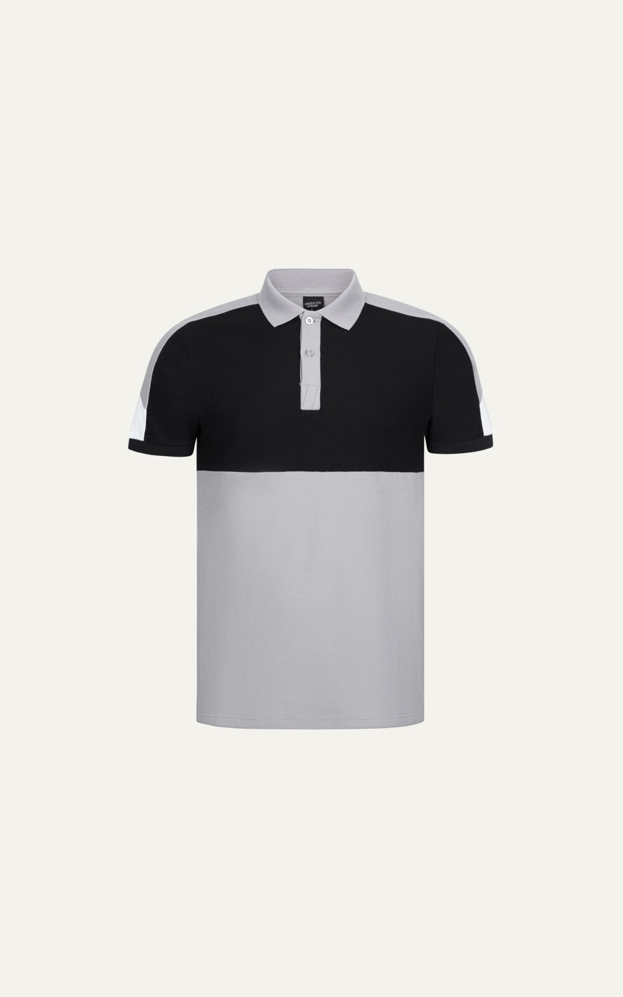 POLO NAM T8069-CỔ XÁM NGỰC ĐEN 