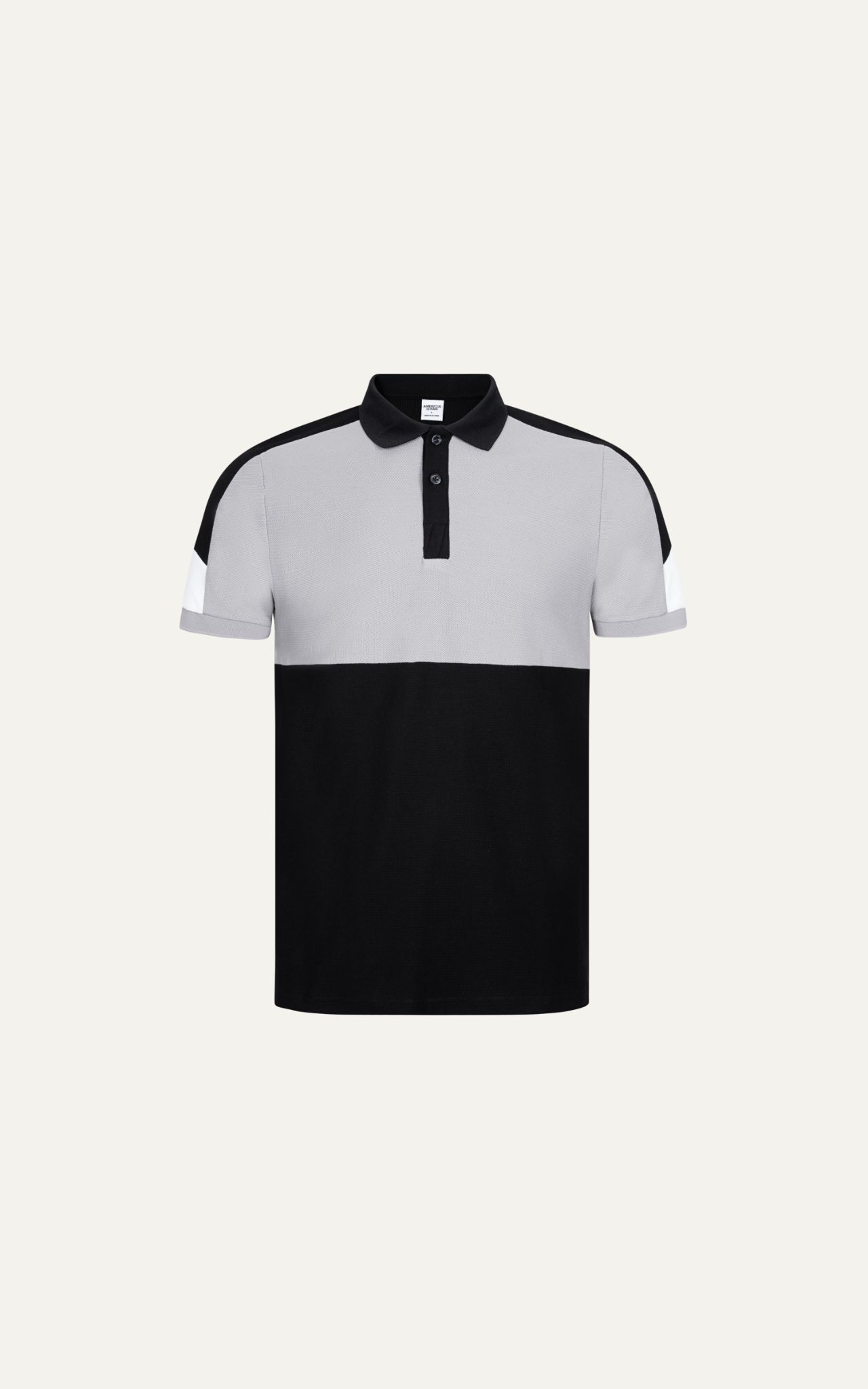  POLO NAM T8069-CỔ ĐEN NGỰC XÁM 