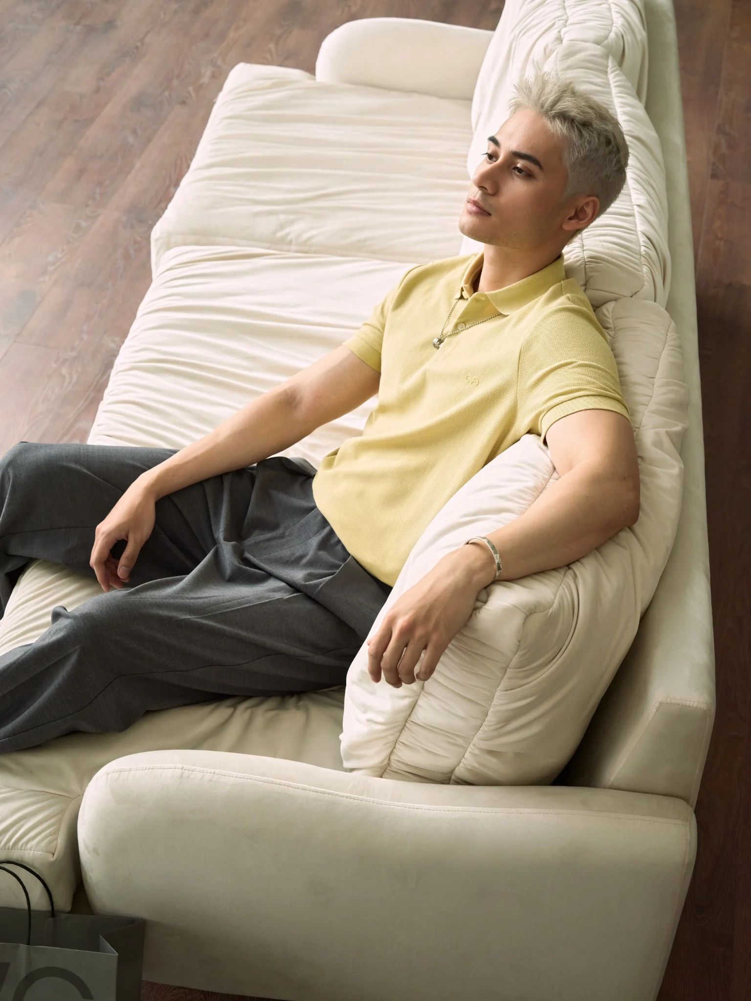  POLO NAM 3302-VÀNG BƠ 004Y 