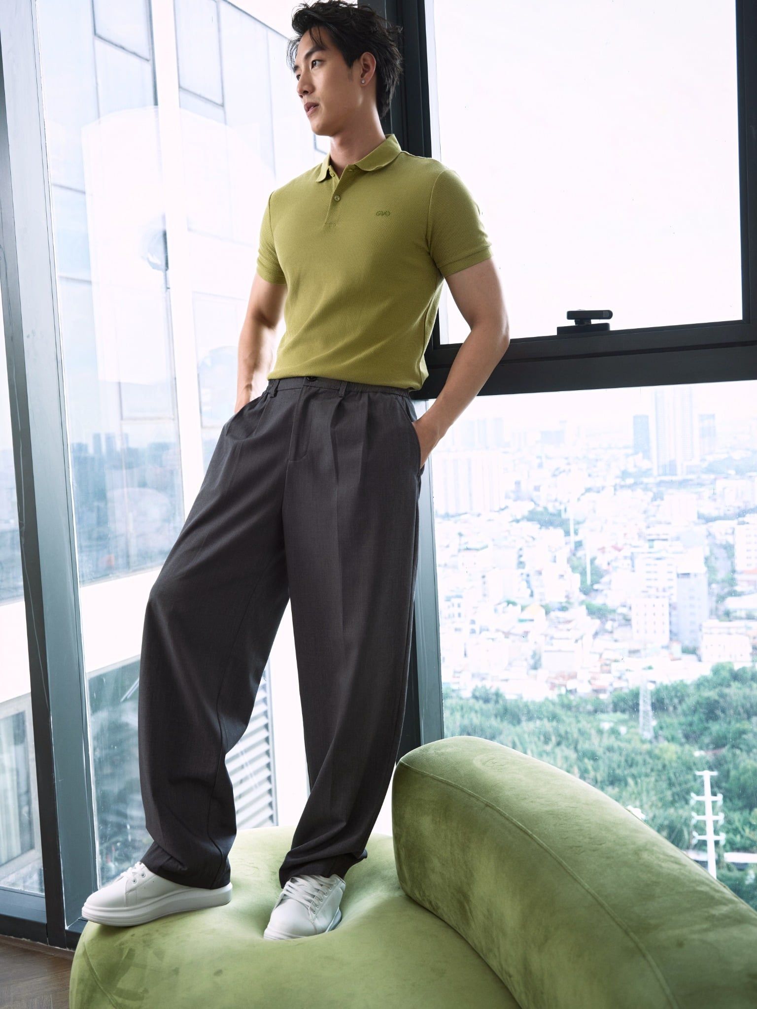  POLO NAM 3302-XANH BƠ 673 