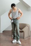  ÁO THUN NAM HI081-LOOSE FIT TANK TOP XÁM CHÌ 