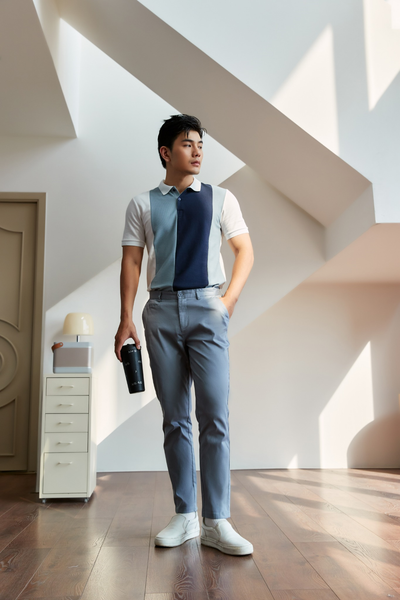  QUẦN KAKI NAM F001-SLIM FIT XÁM LG4 