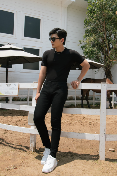  ÁO THUN NAM H080-ĐEN 