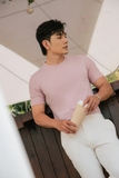  ÁO THUN NAM H080-HỒNG 