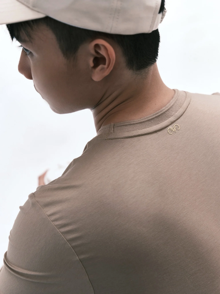  ÁO THUN NAM H080-KEM BE 