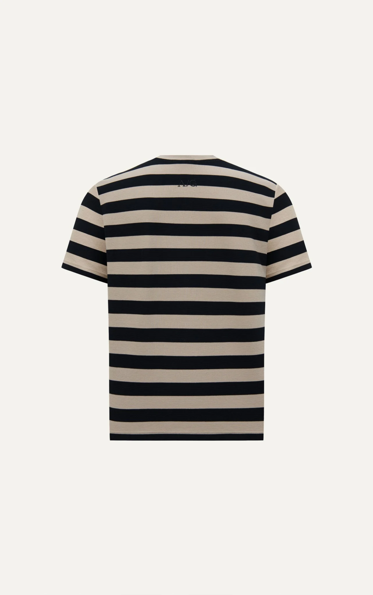  ÁO THUN NAM HT01-LOOSE FIT KEM ĐẬM SỌC ĐEN 