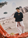  ÁO THUN NAM CỔ TIM HT04-LOOSE FIT ĐEN 