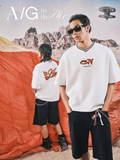  ÁO THUN NAM CỔ TIM HT04-LOOSE FIT TRẮNG 