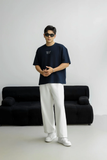  ÁO THUN NAM HT07-LOOSE FIT XANH ĐEN 