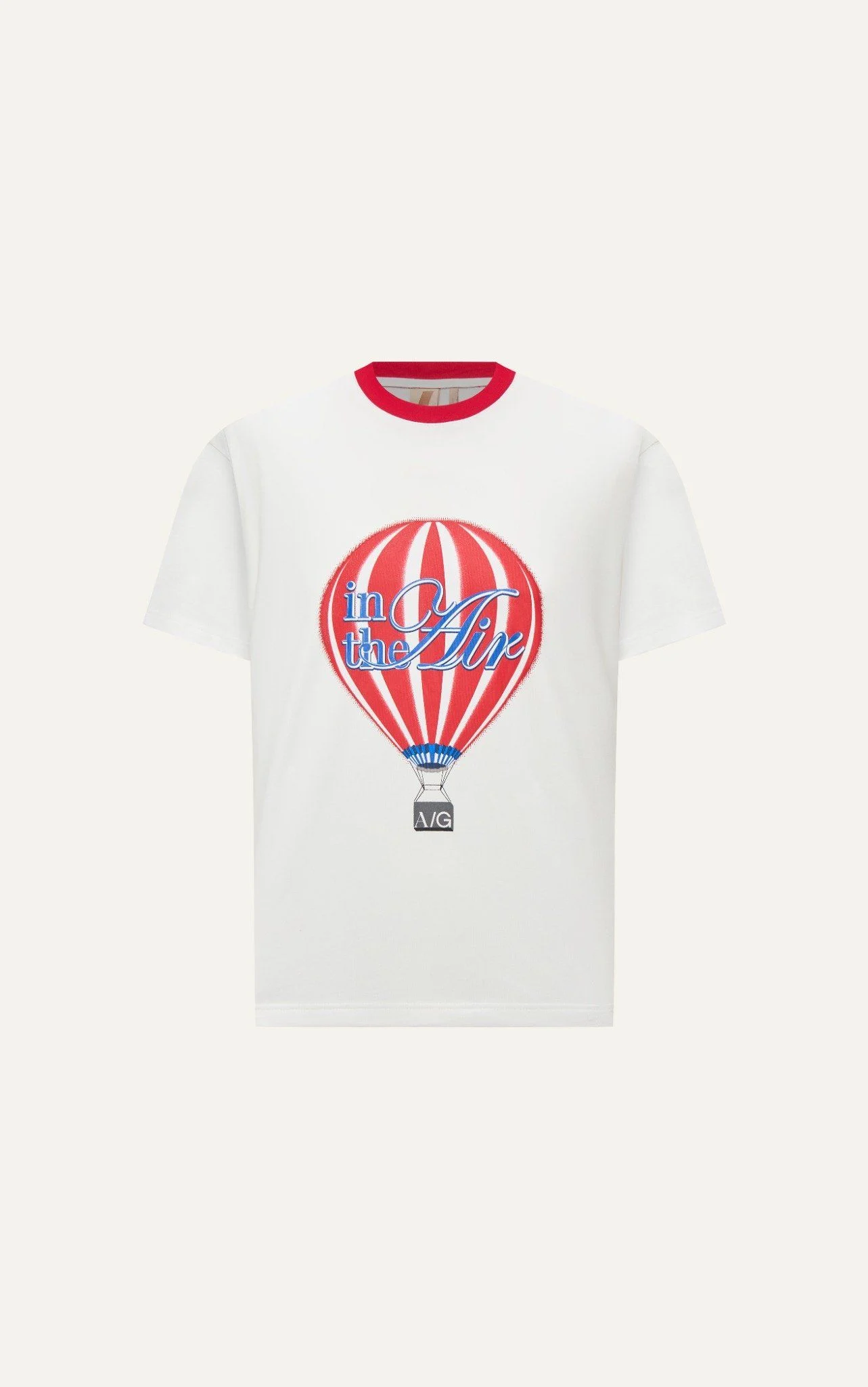  ÁO THUN NAM HT09-LOOSE FIT TRẮNG IN ĐỎ 
