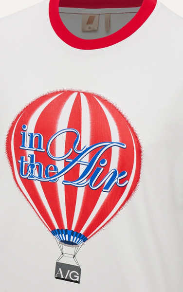  ÁO THUN NAM HT09-LOOSE FIT TRẮNG IN ĐỎ 