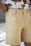  SHORT NAM L513 XẾP PLI-REGULAR FIT KEM VÀNG Y 