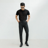  POLO NAM DỆT KIM N712-REGULAR FIT ĐEN 