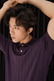  POLO NAM DỆT KIM N713-REGULAR FIT TÍM THAN 