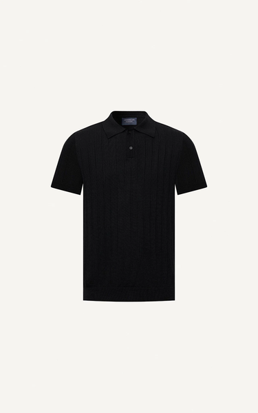  POLO NAM DỆT KIM N717-REGULAR FIT ĐEN 