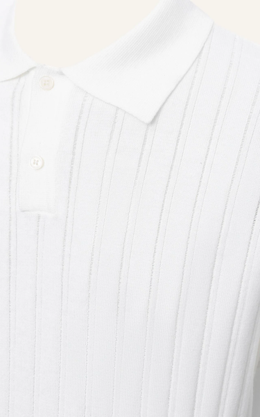  POLO NAM DỆT KIM N717-REGULAR FIT TRẮNG 