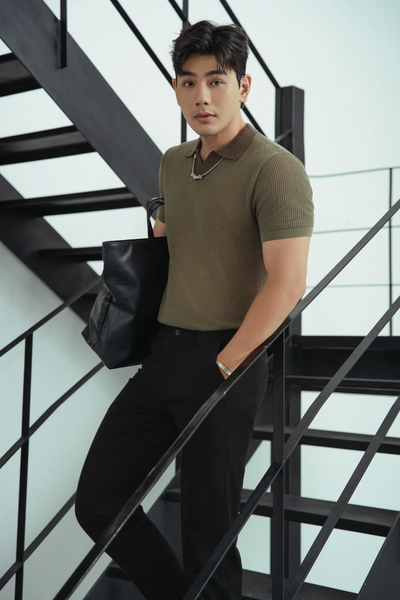  POLO NAM DỆT KIM N725-REGULAR FIT RÊU CỔ RÊU 